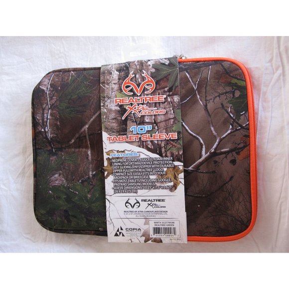 NEW 10" Tablet iPad Sleeve RealTree xtra Camo Neoprene Eggshell Hunter Orange! - Picture 2 of 3